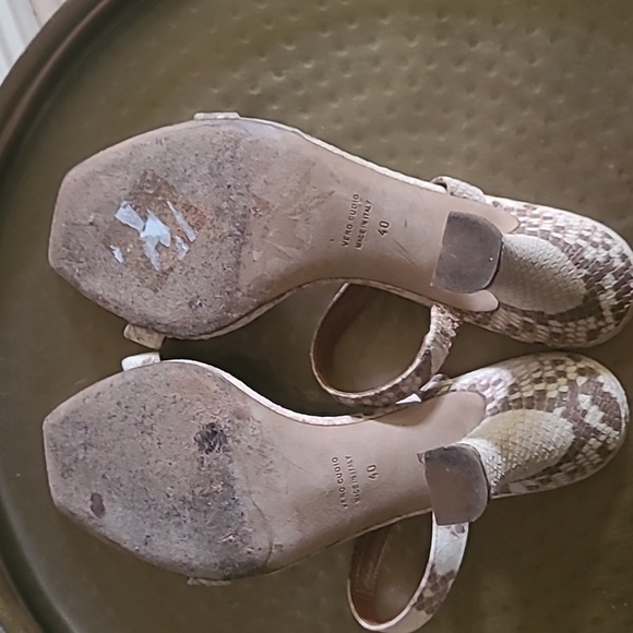 Paris Texas Python-Embossed Leather Mule, Sz US 10/40 - Picture 9 of 10